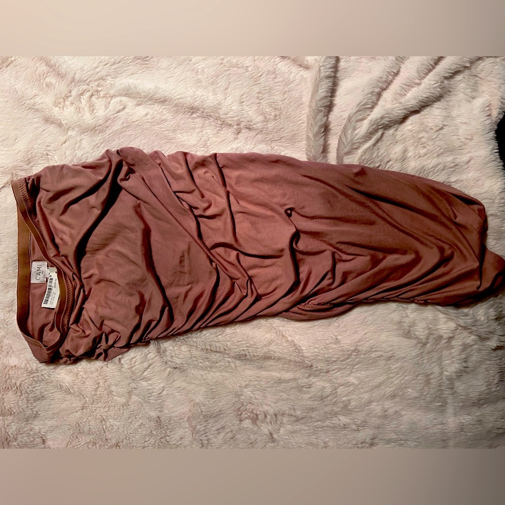 BRAND NEW WITH TAGS- CAMI NYC June skirt Porta ruched - size xs - blush color